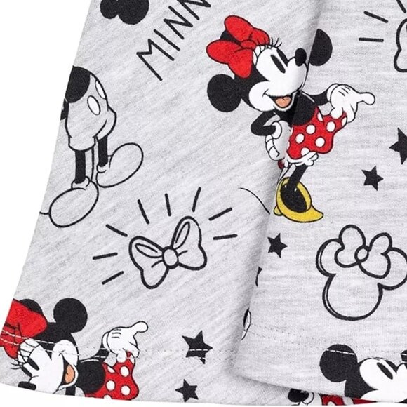 Disney Minnie/Mickey Mouse Big Girls Short Sleeve Dress Scrunchy Set Gray 10-12 - Picture 7 of 9